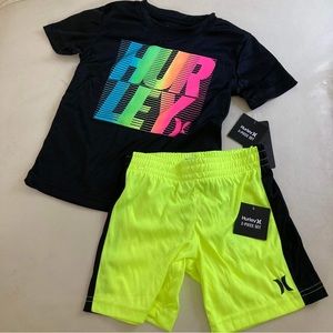 Hurley Neon Colors Super Cool Top active Shorts set